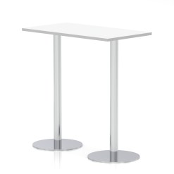 Italia Slimline Rectangular Poseur Table Silver Leg - image 9