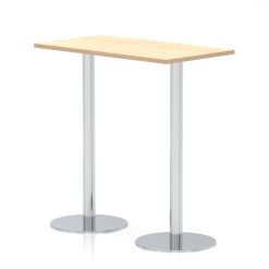 Italia Slimline Rectangular Poseur Table Silver Leg - image 10