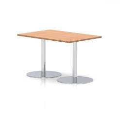 Italia Rectangular Poseur Table Silver Leg - image 5