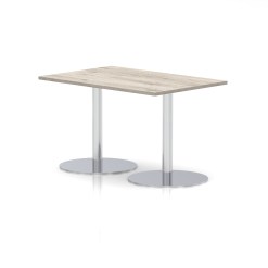 Italia Rectangular Poseur Table Silver Leg - image 6