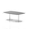 Italia High Gloss Boardroom Table Silver Leg