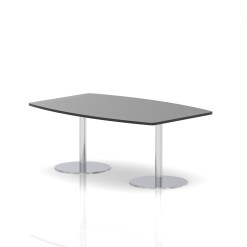 Italia High Gloss Boardroom Table Silver Leg