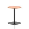 Italia Round Poseur Table Black Leg