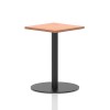 Italia Square Poseur Table Black Leg