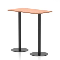 Italia Slimline Rectangular Poseur Table Black Leg - image 7