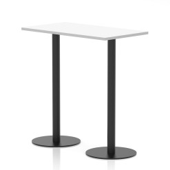 Italia Slimline Rectangular Poseur Table Black Leg - image 9