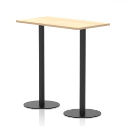 Italia Slimline Rectangular Poseur Table Black Leg - image 10