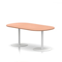Italia Boardroom Table White Leg
