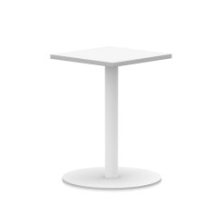 Italia Square Poseur Table White Leg - image 3