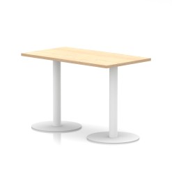 Italia Slimline Rectangular Poseur Table White Leg - image 4