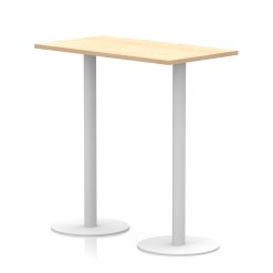 Italia Slimline Rectangular Poseur Table White Leg - image 10