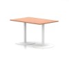 Italia Rectangular Poseur Table White Leg