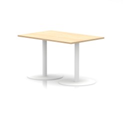 Italia Rectangular Poseur Table White Leg - image 4