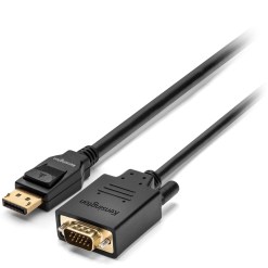 Kensington DisplayPort 1.2 (M) to VGA (M) passive unidirectional cable, 1.8m (6ft)