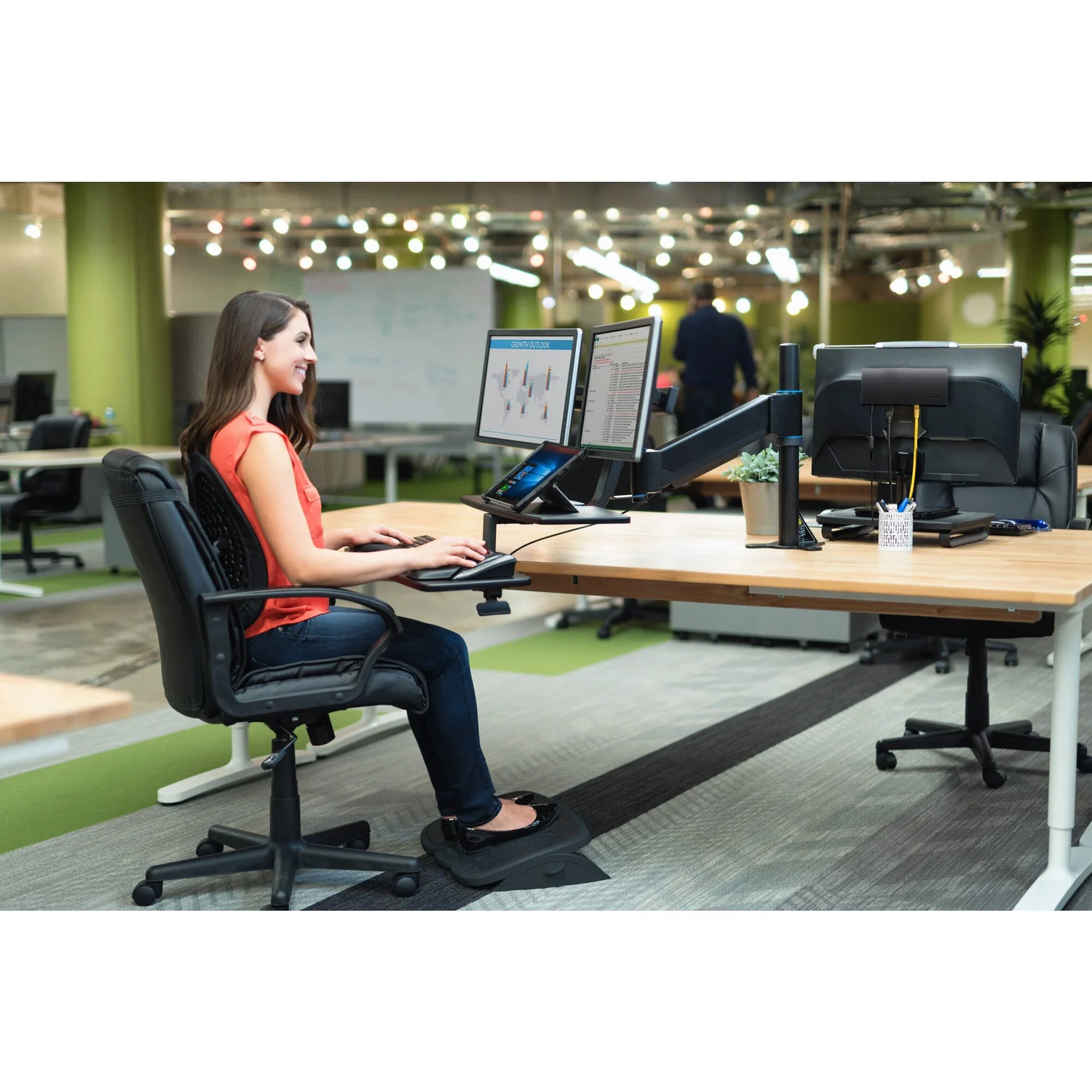 Kensington SmartFit Solemate Plus Foot Rest - Black