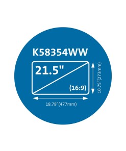 Kensington MagPro Magnetic Privacy Screen Filter for Monitors 21.5” (16:9)