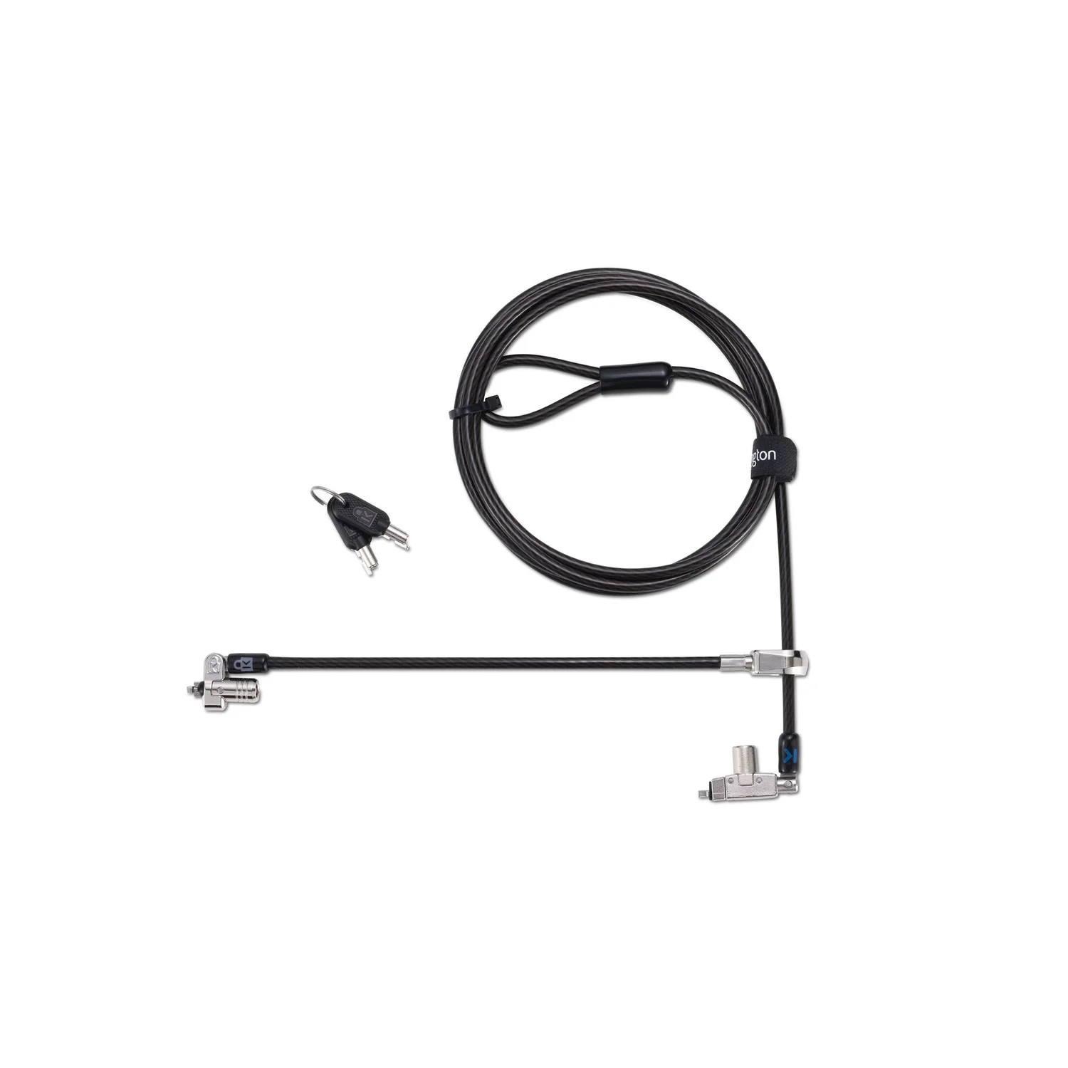 Kensington Slim N17 2.0 Keyed Dual Head Laptop Lock for Wedge-Shaped Slots - Master Keyed