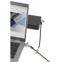 Kensington Slim N17 2.0 Keyed Dual Head Laptop Lock for Wedge-Shaped Slots - Master Keyed - image 8