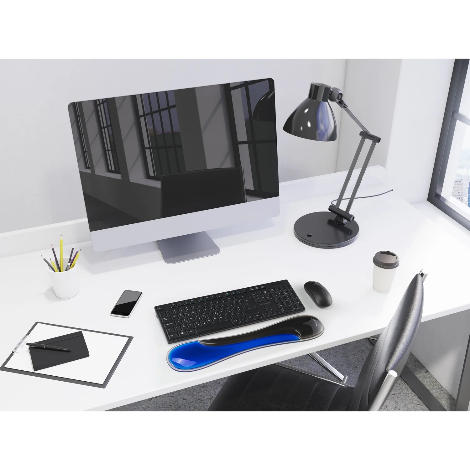 Kensington Slim Duo Gel Keyboard Wrist Rest - Blue - image 2