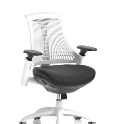 Flex Medium Back White Frame Task Operator Office Chair with Arms - image 2