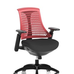 Flex Medium Back Black Frame Task Operator Office Chair with Arms - image 3
