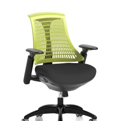 Flex Medium Back Black Frame Task Operator Office Chair with Arms - image 4