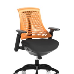 Flex Medium Back Black Frame Task Operator Office Chair with Arms - image 5
