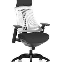 Flex Medium Back Black Frame Task Operator Office Chair with Arms - image 9