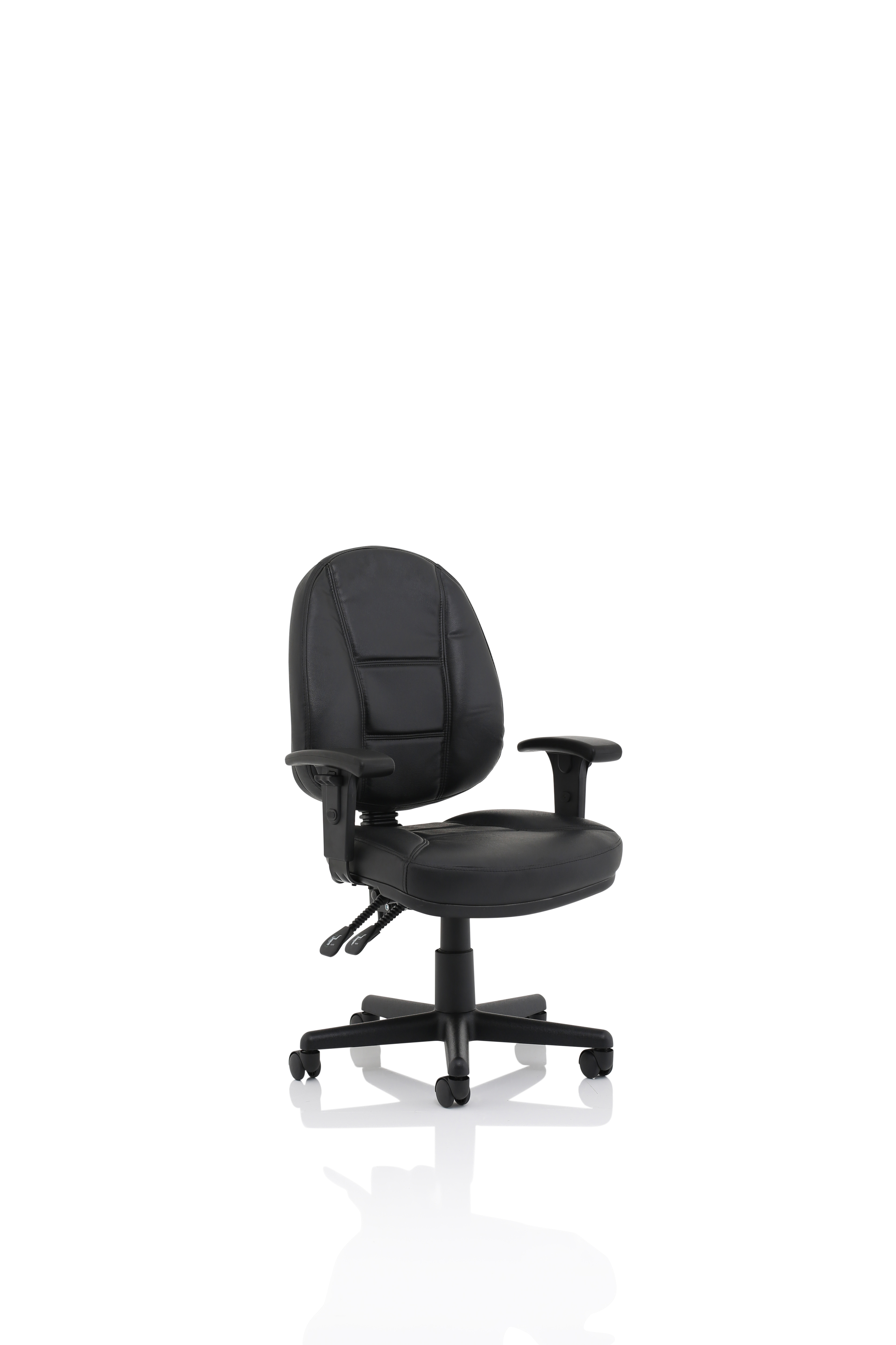 Jackson Medium Back Black Leather Task Operator Office Chair