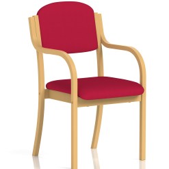 Madrid Wooden Frame Visitor Chair with Arms - image 3