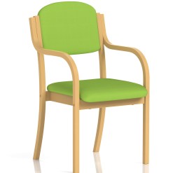 Madrid Wooden Frame Visitor Chair with Arms - image 4