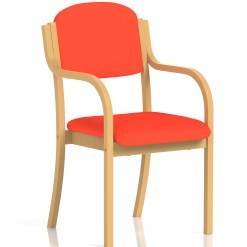 Madrid Wooden Frame Visitor Chair with Arms - image 6