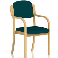Madrid Wooden Frame Visitor Chair with Arms - image 9