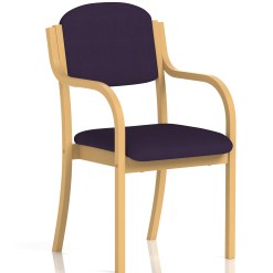 Madrid Wooden Frame Visitor Chair with Arms - image 10