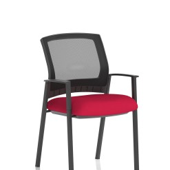Metro Medium Mesh Back Stacking Visitor Chair with Arms - image 2