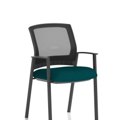 Metro Medium Mesh Back Stacking Visitor Chair with Arms - image 8