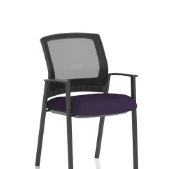 Metro Medium Mesh Back Stacking Visitor Chair with Arms - image 9
