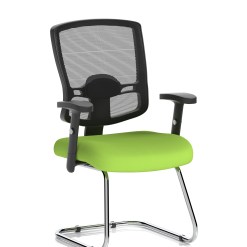 Portland Mesh Back Cantilever Visitor Chair with Arms - image 3