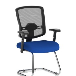Portland Mesh Back Cantilever Visitor Chair with Arms - image 4