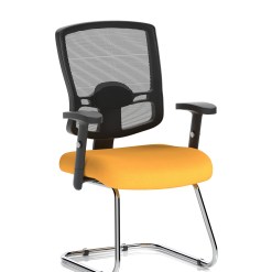 Portland Mesh Back Cantilever Visitor Chair with Arms - image 6