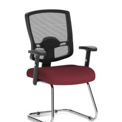 Portland Mesh Back Cantilever Visitor Chair with Arms - image 7