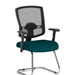 Portland Mesh Back Cantilever Visitor Chair with Arms - image 8