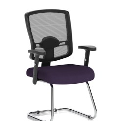 Portland Mesh Back Cantilever Visitor Chair with Arms - image 9