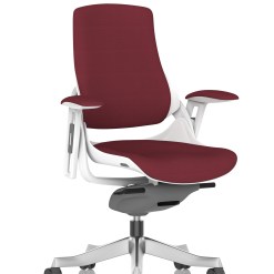 Zure High Back White Shell Fabric Executive Office Chair with Arms - image 8