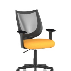 Camden Medium Back Black Mesh Task Operator Office Chair With Arms - image 8