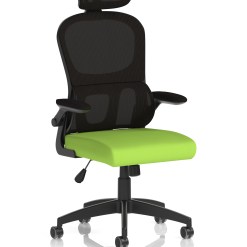 Iris Task Operator Mesh Back Fabric Seat With Headrest - image 2