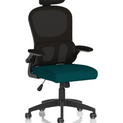 Iris Task Operator Mesh Back Fabric Seat With Headrest - image 7
