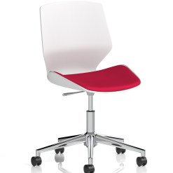 Florence 5 Star Base White Frame Fabric Visitor Chair - image 2
