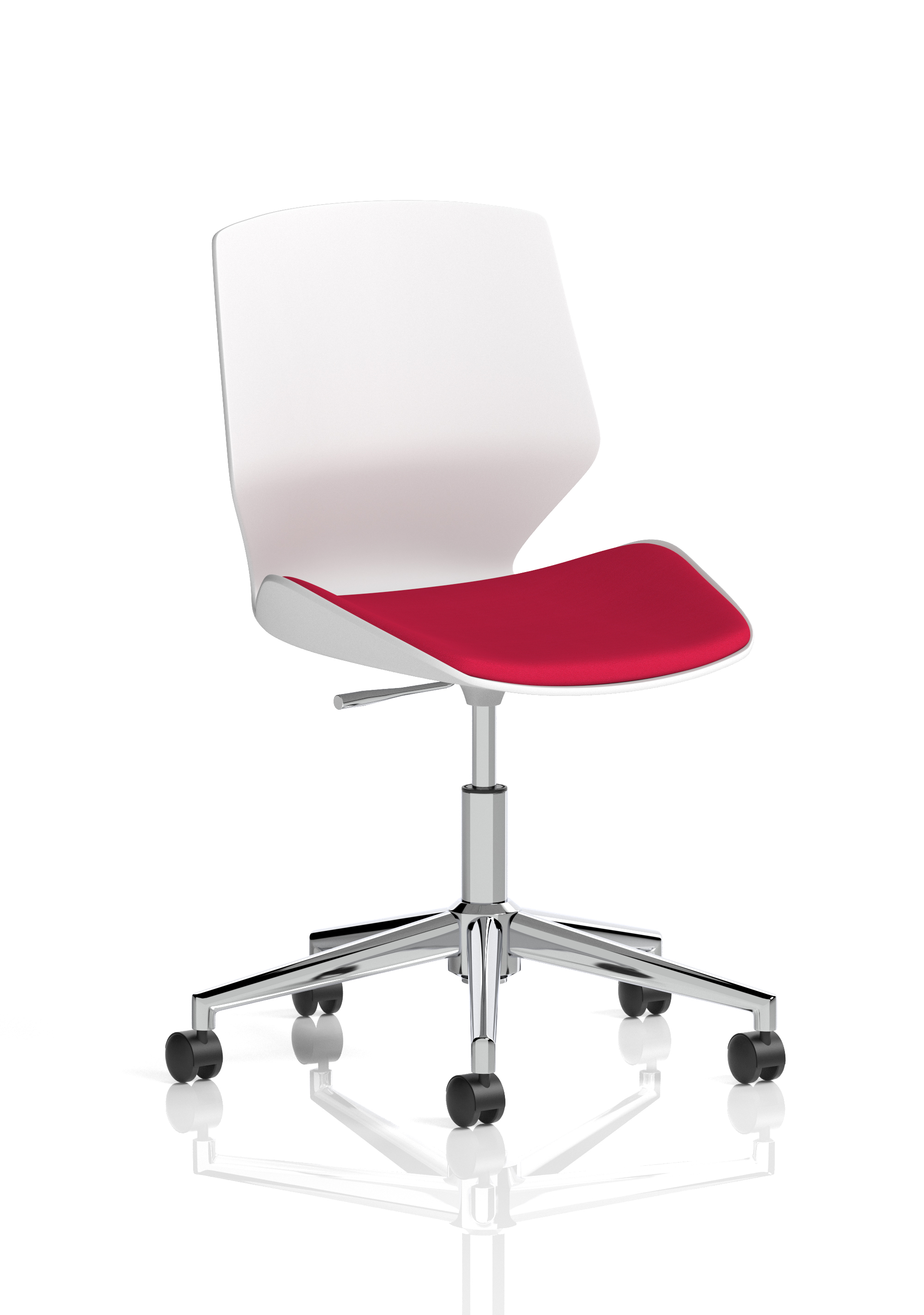 Florence 5 Star Base White Frame Fabric Visitor Chair - image 2