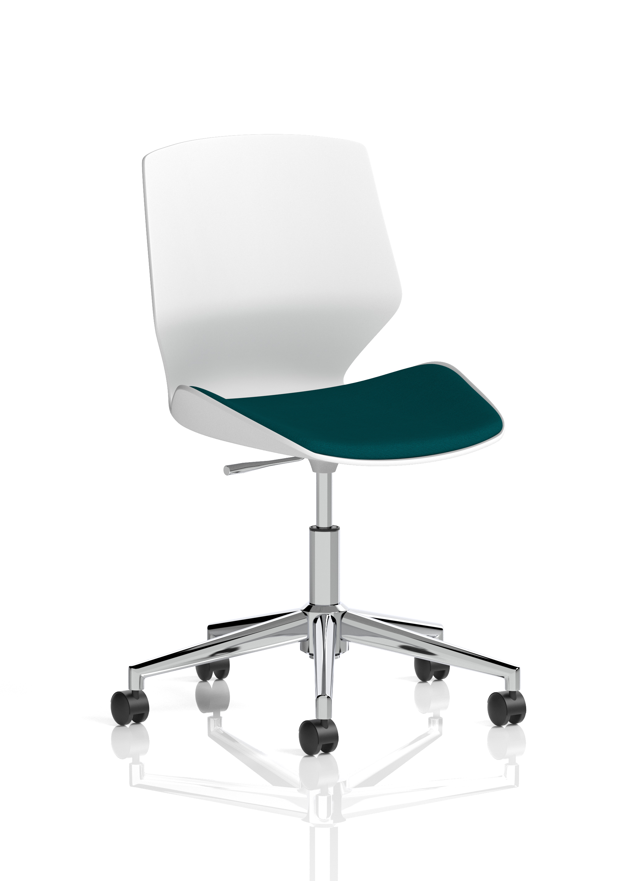 Florence 5 Star Base White Frame Fabric Visitor Chair - image 4